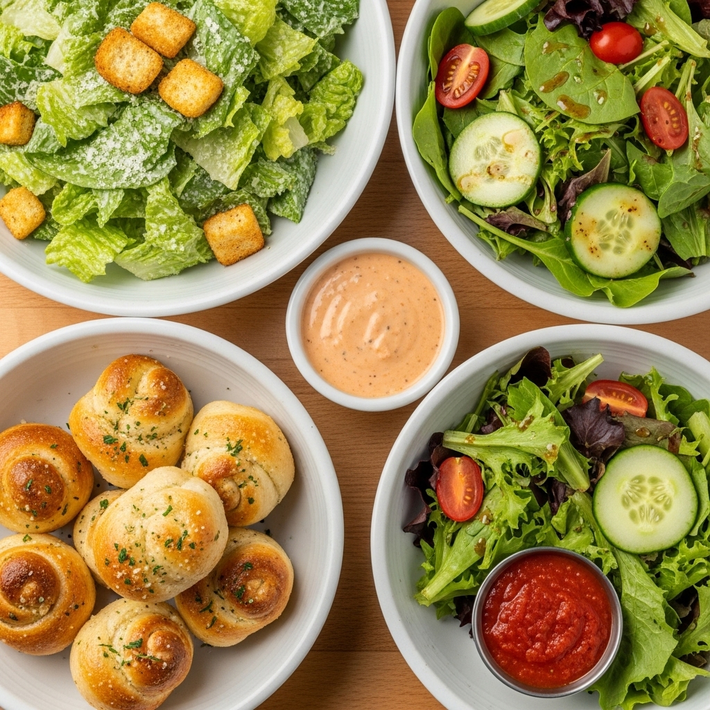Appetizers, salads, and sides selections